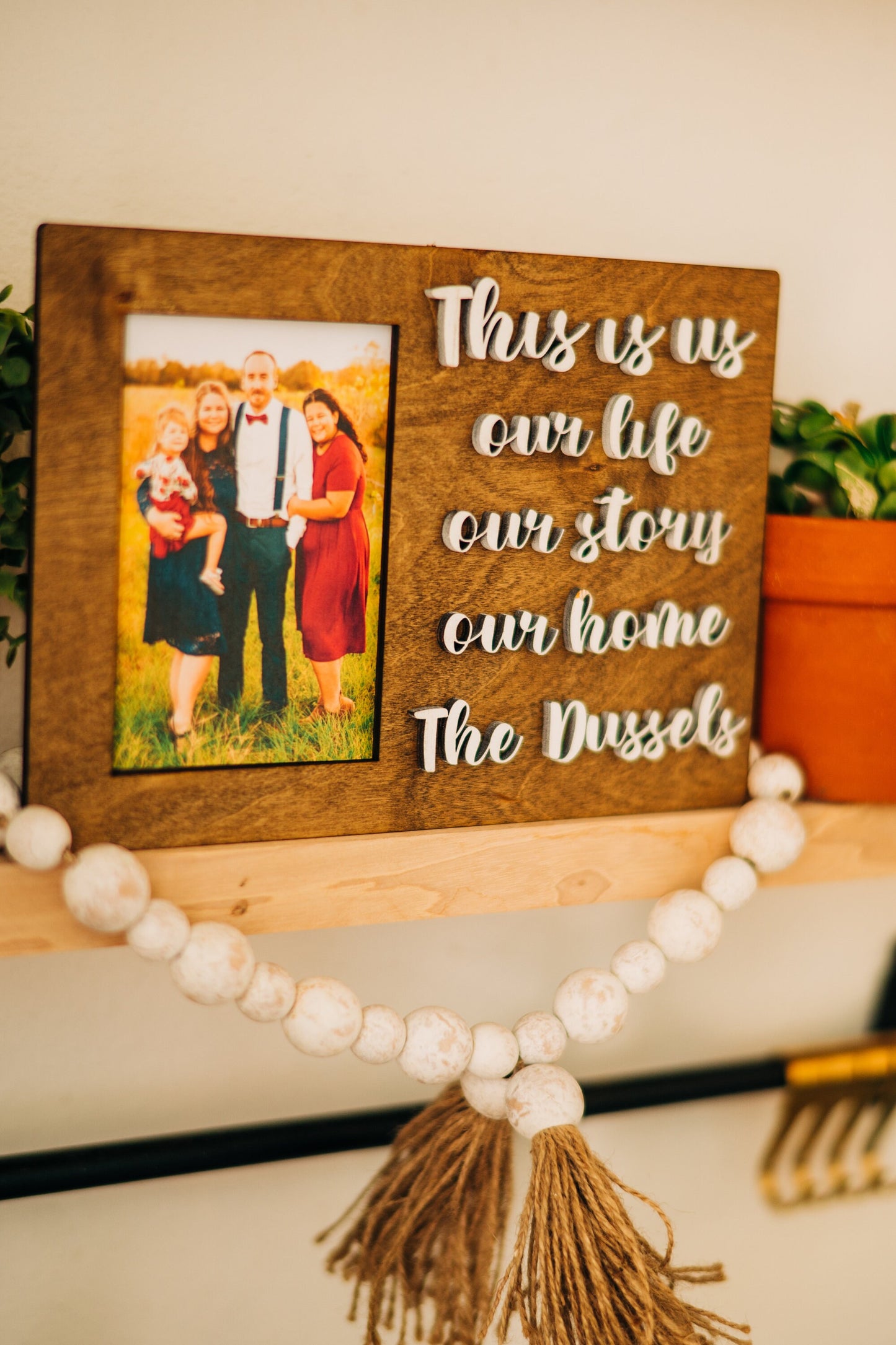 This is us - our life - our story - our home - personalized last name photo frame - gifts for families - gifts for moms - housewarming gifts