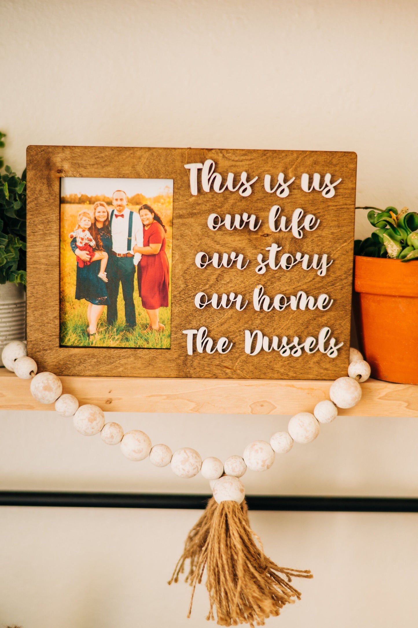 This is us - our life - our story - our home - personalized last name photo frame - gifts for families - gifts for moms - housewarming gifts