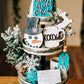 Winter Wonderland Tiered Tray - Snowman Tiered Tray - Let It Snow - Rae Dunn Cocoa Decor - Baby It's cold outside - Walking in a winter Tray