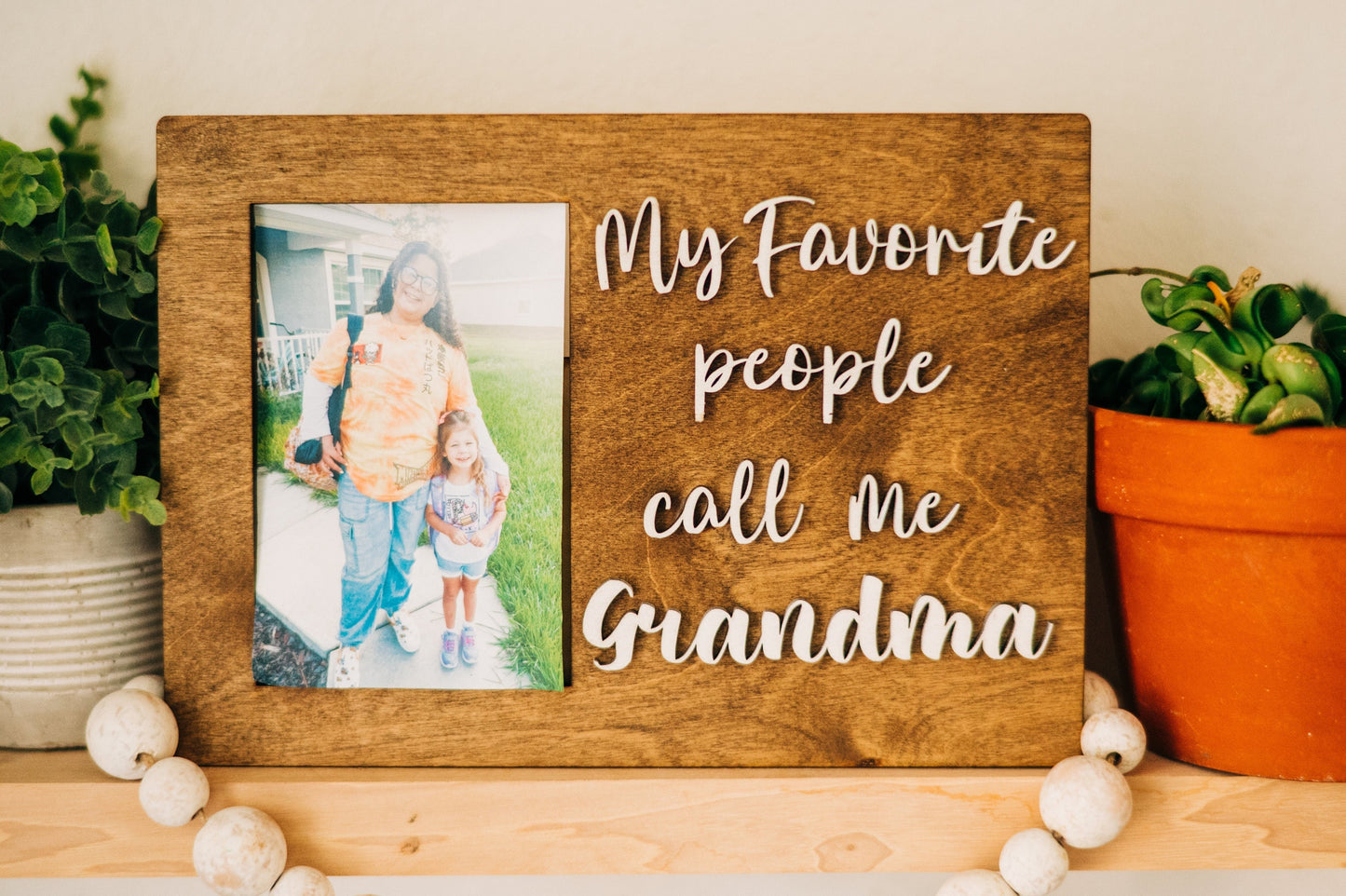 My Favorite People Call Me Grandma, Grandparent Picture Display - Gifts for Grandma - Gifts for Grandpa - Personalized Picture Frame - 3D