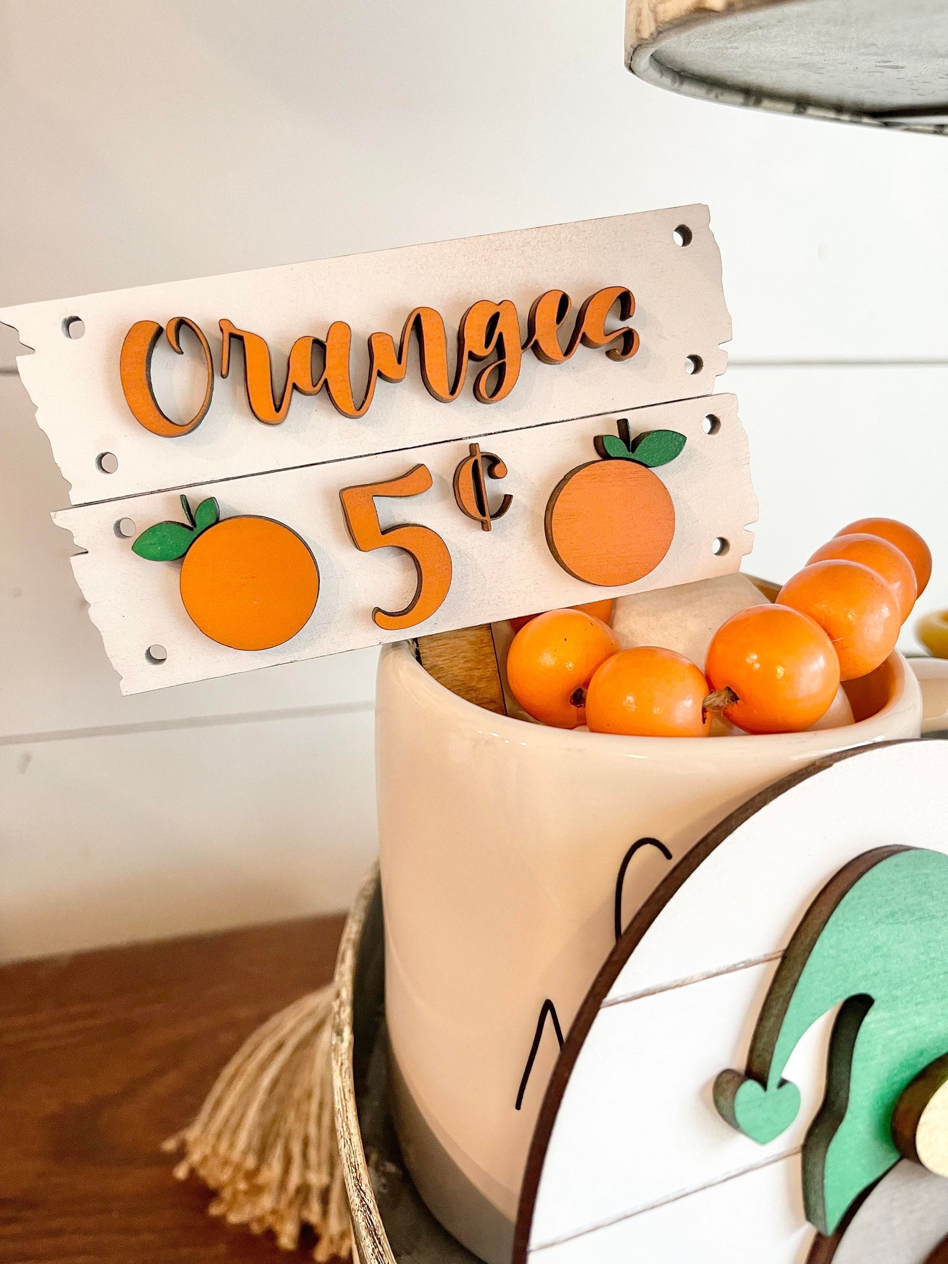 Orange Tiered Tray - Orange Themed Tiered Tray - Squeeze the day signs - Florida Tiered Tray - Fruit Themed Tiered Tray - Summer Tiered Tray