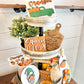 Orange Tiered Tray - Orange Themed Tiered Tray - Squeeze the day signs - Florida Tiered Tray - Fruit Themed Tiered Tray - Summer Tiered Tray