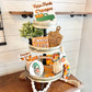 Orange Tiered Tray - Orange Themed Tiered Tray - Squeeze the day signs - Florida Tiered Tray - Fruit Themed Tiered Tray - Summer Tiered Tray