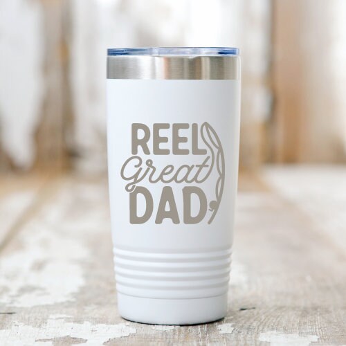 Dad Engraved Tumblers - Engraved Tumblers For Dad- Personalized Gifts for Dad - Stainless Steel Insulated Tumblers Polar Camel 20oz