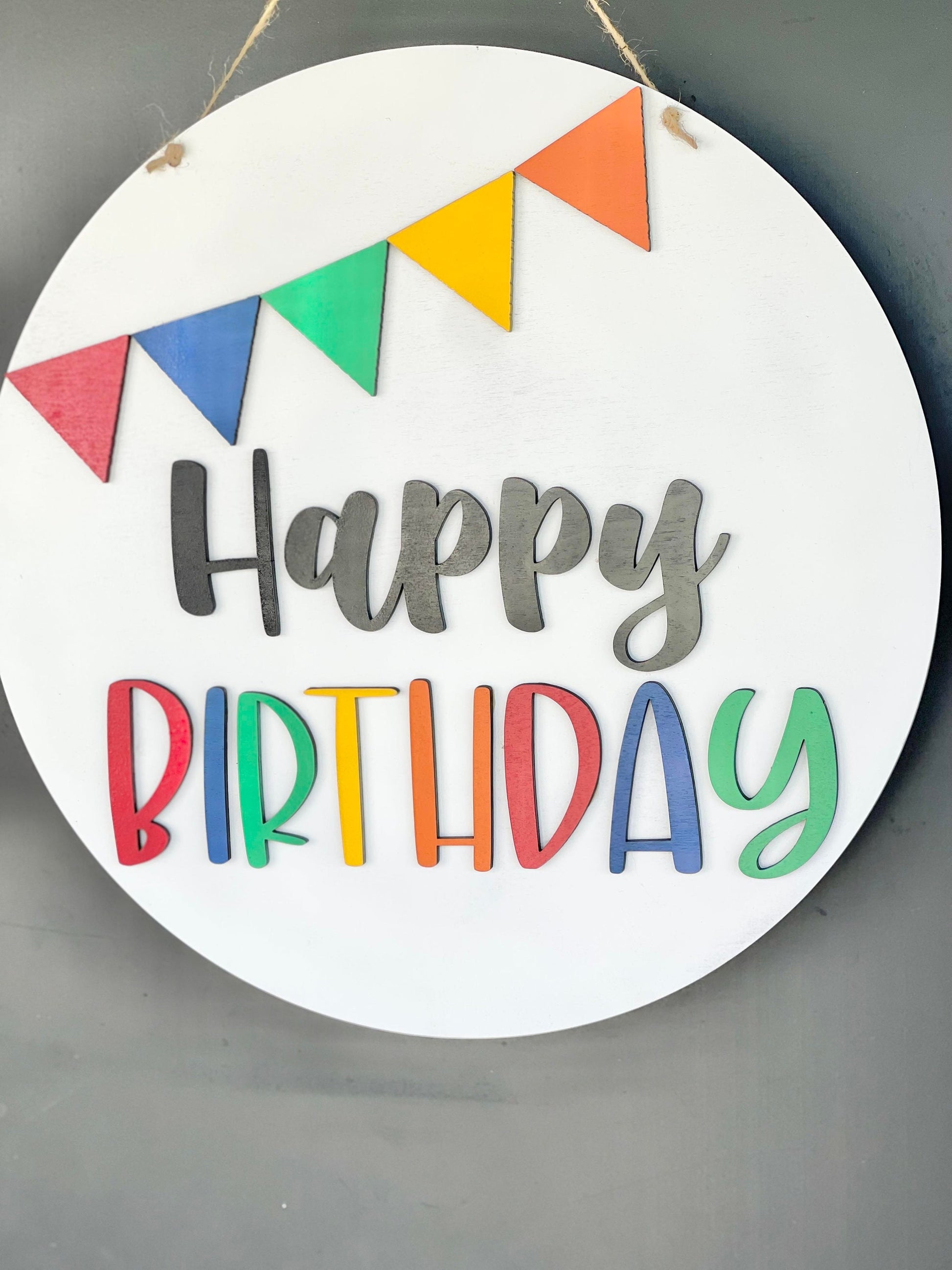 Happy Birthday Door Hanger - Birthday Banner Door Hanger - Birthday Door Sign - Birthday Door Decor - Birthday Door Banner - Birthday Signs