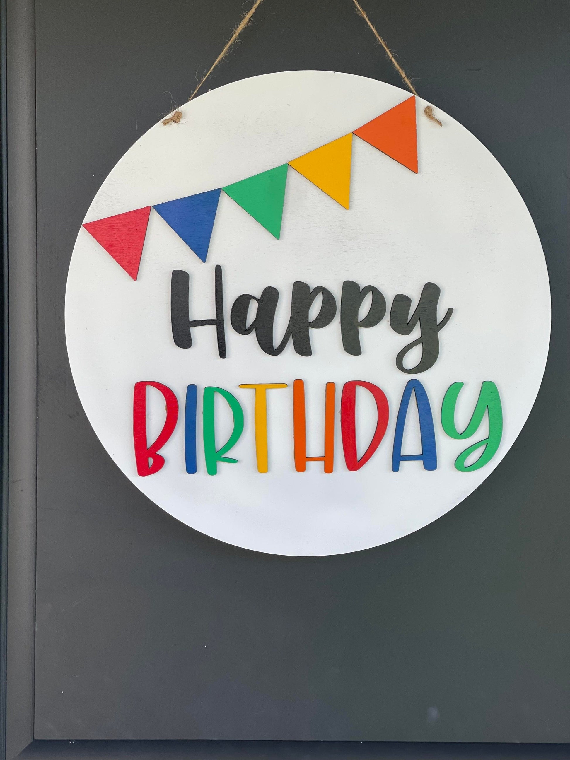 Happy Birthday Door Hanger - Birthday Banner Door Hanger - Birthday Door Sign - Birthday Door Decor - Birthday Door Banner - Birthday Signs