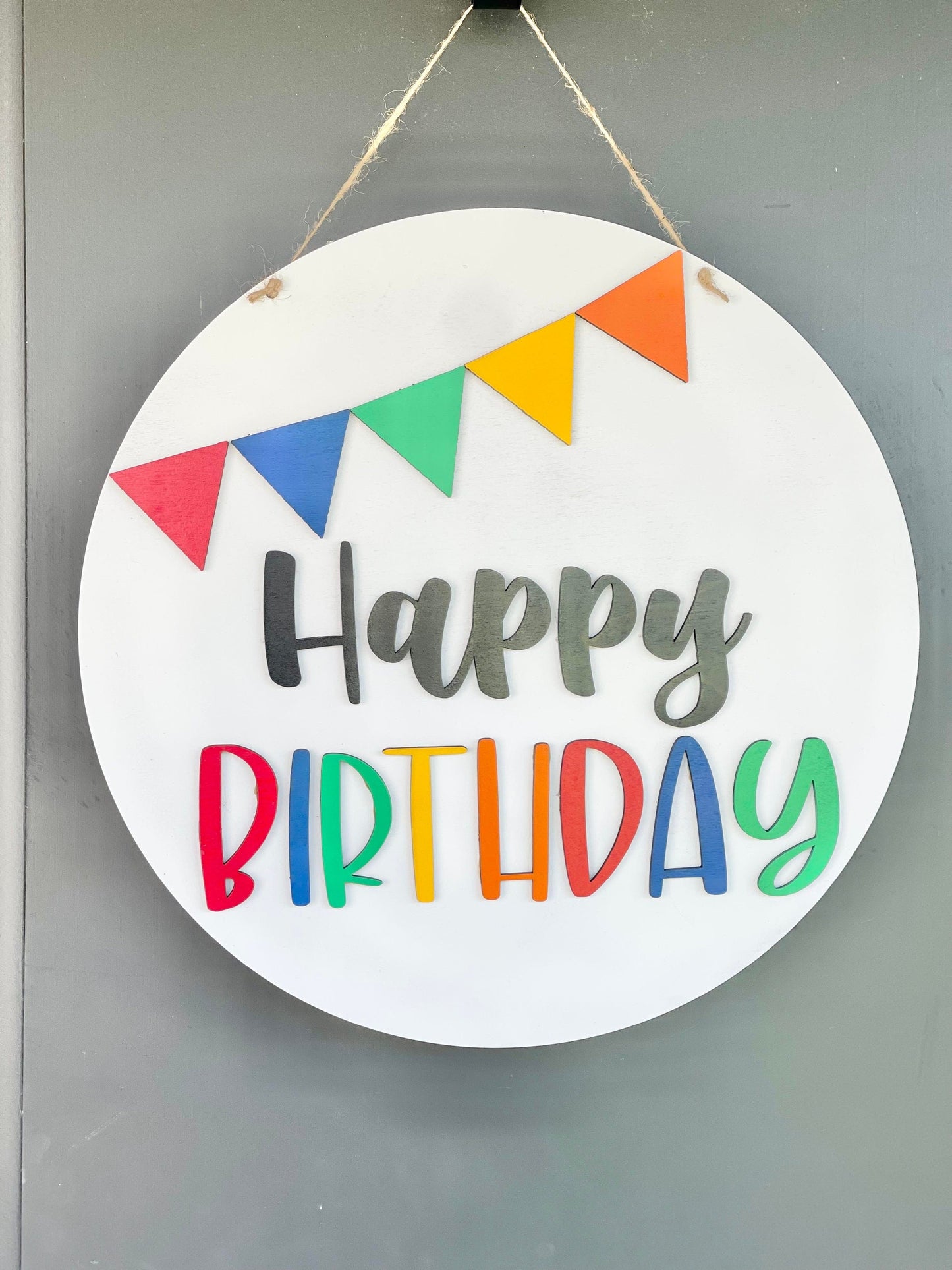 Happy Birthday Door Hanger - Birthday Banner Door Hanger - Birthday Door Sign - Birthday Door Decor - Birthday Door Banner - Birthday Signs