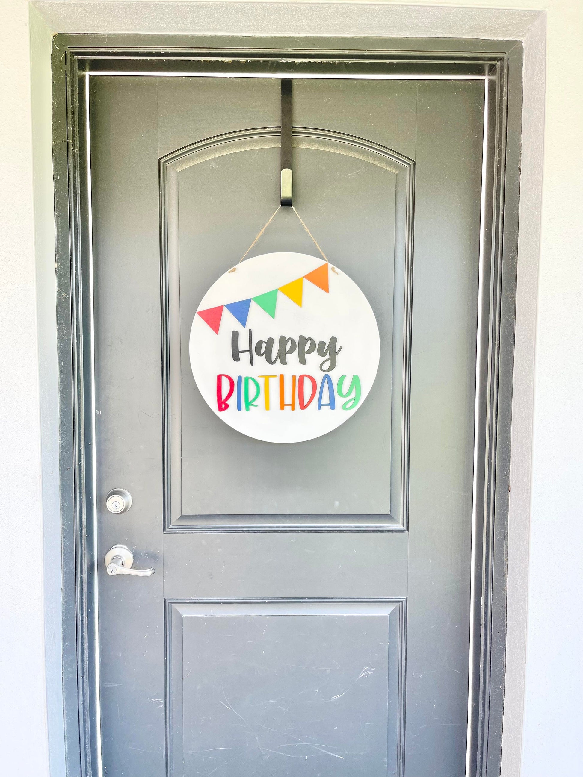 Happy Birthday Door Hanger - Birthday Banner Door Hanger - Birthday Door Sign - Birthday Door Decor - Birthday Door Banner - Birthday Signs