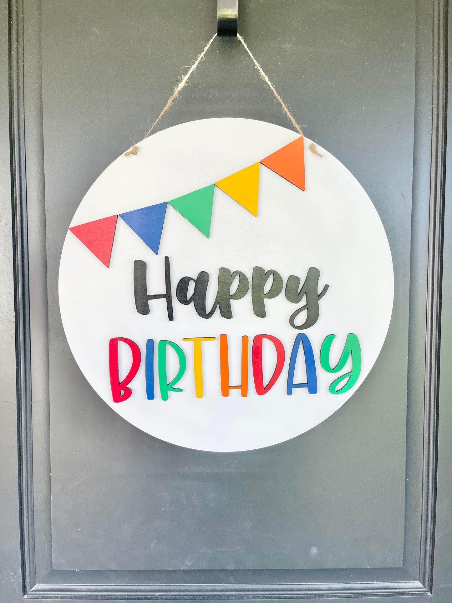 Happy Birthday Door Hanger - Birthday Banner Door Hanger - Birthday Door Sign - Birthday Door Decor - Birthday Door Banner - Birthday Signs