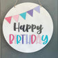 Happy Birthday Door Hanger - Birthday Banner Door Hanger - Birthday Door Sign - Birthday Door Decor - Birthday Door Banner - Birthday Signs