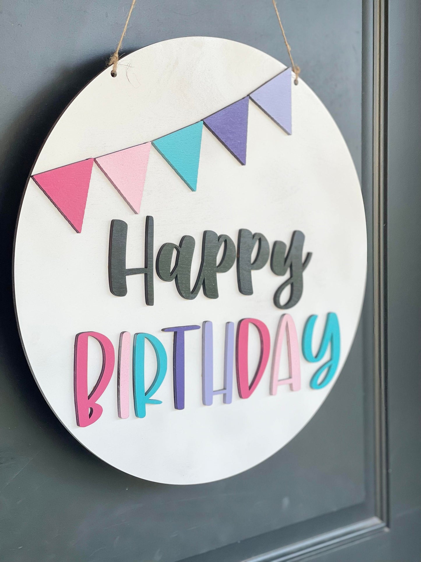 Happy Birthday Door Hanger - Birthday Banner Door Hanger - Birthday Door Sign - Birthday Door Decor - Birthday Door Banner - Birthday Signs