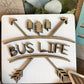 Adventure Awaits Tiered Tray - Traveling Themed Signs - Traveling Tiered Tray - Bus Life Signs - Wanderlust Signs - Explorer Signs - Skoolie