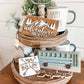 Adventure Awaits Tiered Tray - Traveling Themed Signs - Traveling Tiered Tray - Bus Life Signs - Wanderlust Signs - Explorer Signs - Skoolie