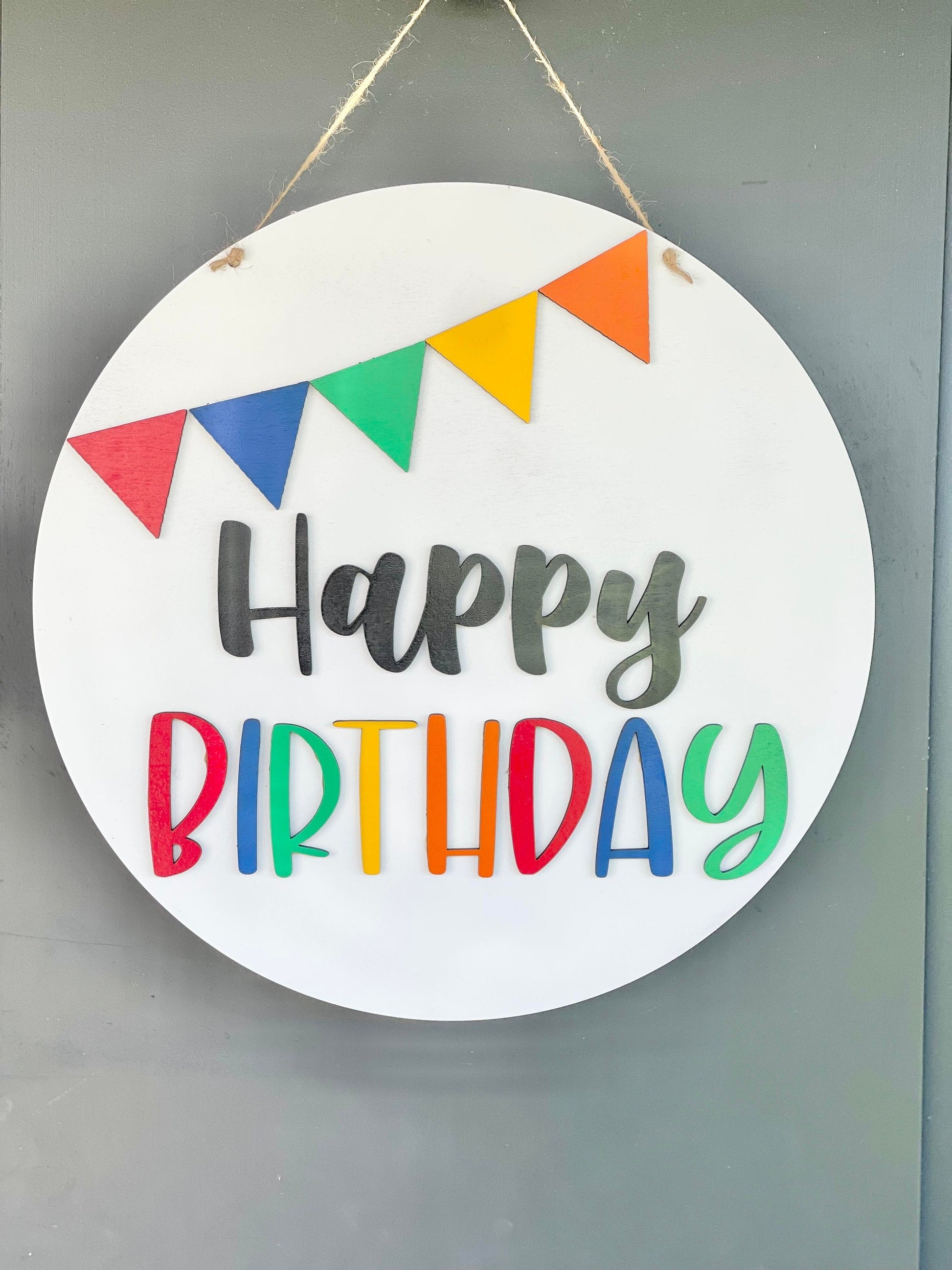 Happy Birthday Door Hanger - Birthday Banner Door Hanger - Birthday Door Sign - Birthday Door Decor - Birthday Door Banner - Birthday Signs