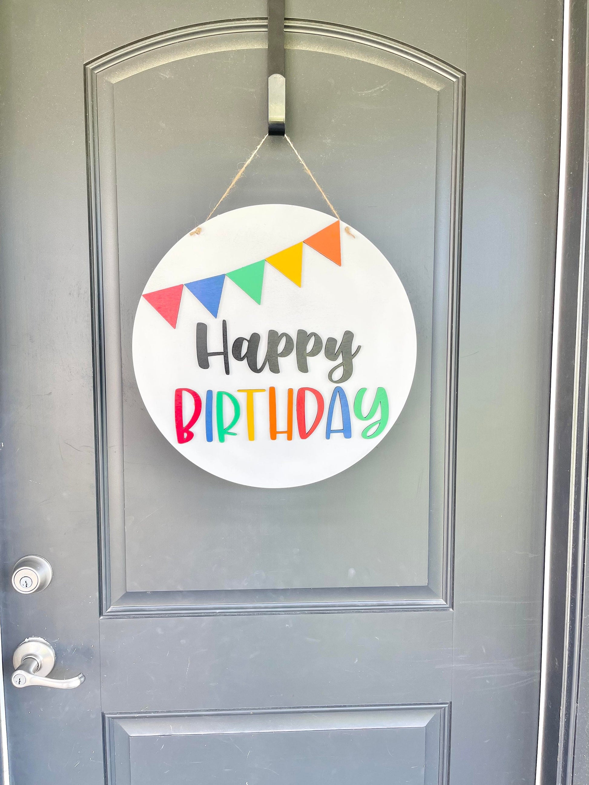 Happy Birthday Door Hanger - Birthday Banner Door Hanger - Birthday Door Sign - Birthday Door Decor - Birthday Door Banner - Birthday Signs