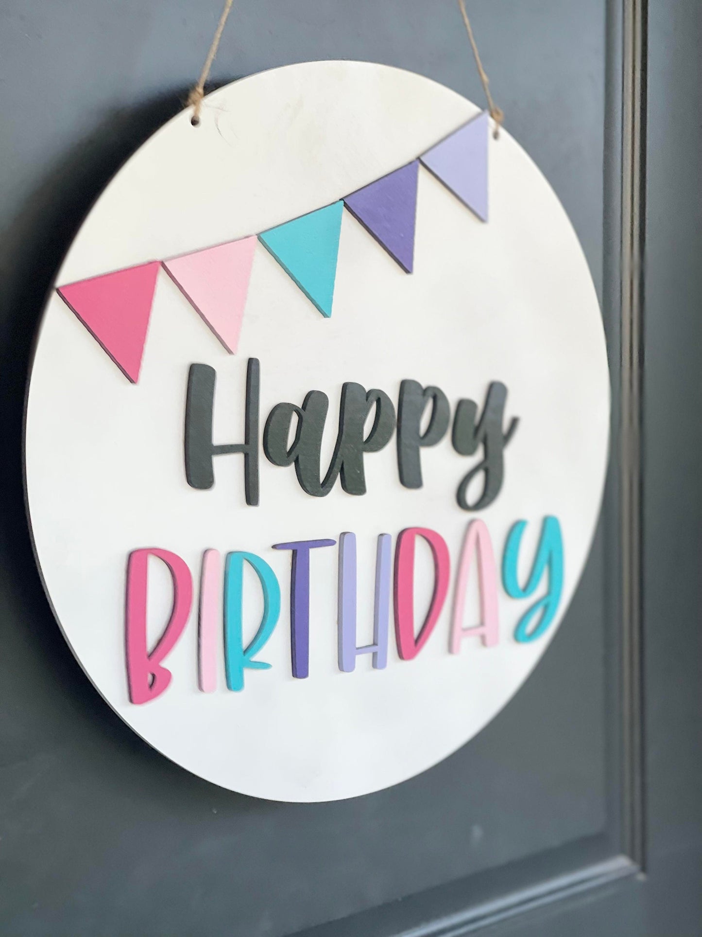 Happy Birthday Door Hanger - Birthday Banner Door Hanger - Birthday Door Sign - Birthday Door Decor - Birthday Door Banner - Birthday Signs