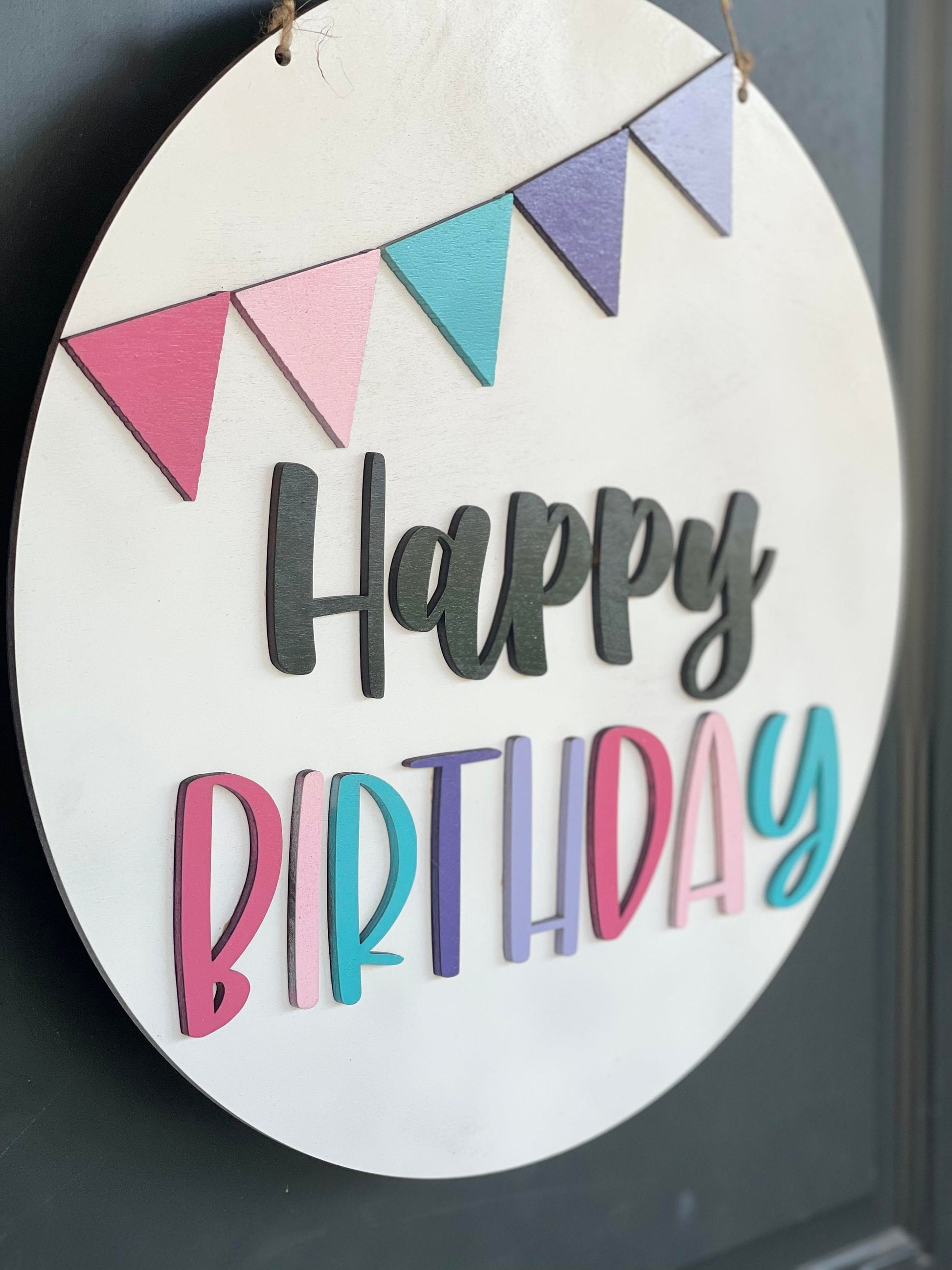 Happy Birthday Door Hanger - Birthday Banner Door Hanger - Birthday Door Sign - Birthday Door Decor - Birthday Door Banner - Birthday Signs