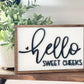 Hello Sweet Cheeks - Framed Bathroom Signs - Funny Bathroom Shelf Signs - Funny Bathroom Decor - Funny Bathroom Art - Funny Bathroom Sayings