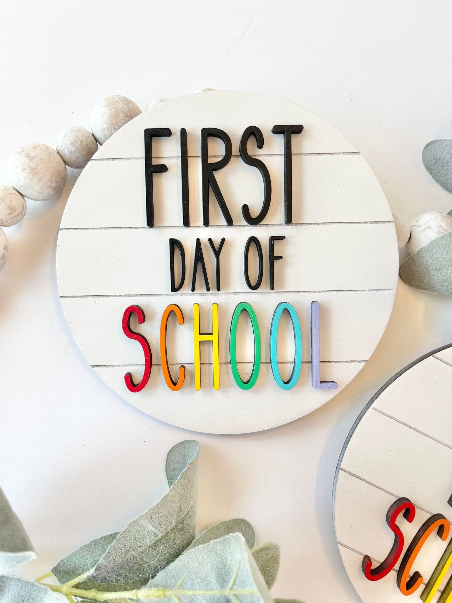 First or Last Day of School Shiplap Signs - Kids First Day of School Sign - School Photos - Back to School Signs - First and Last day Signs