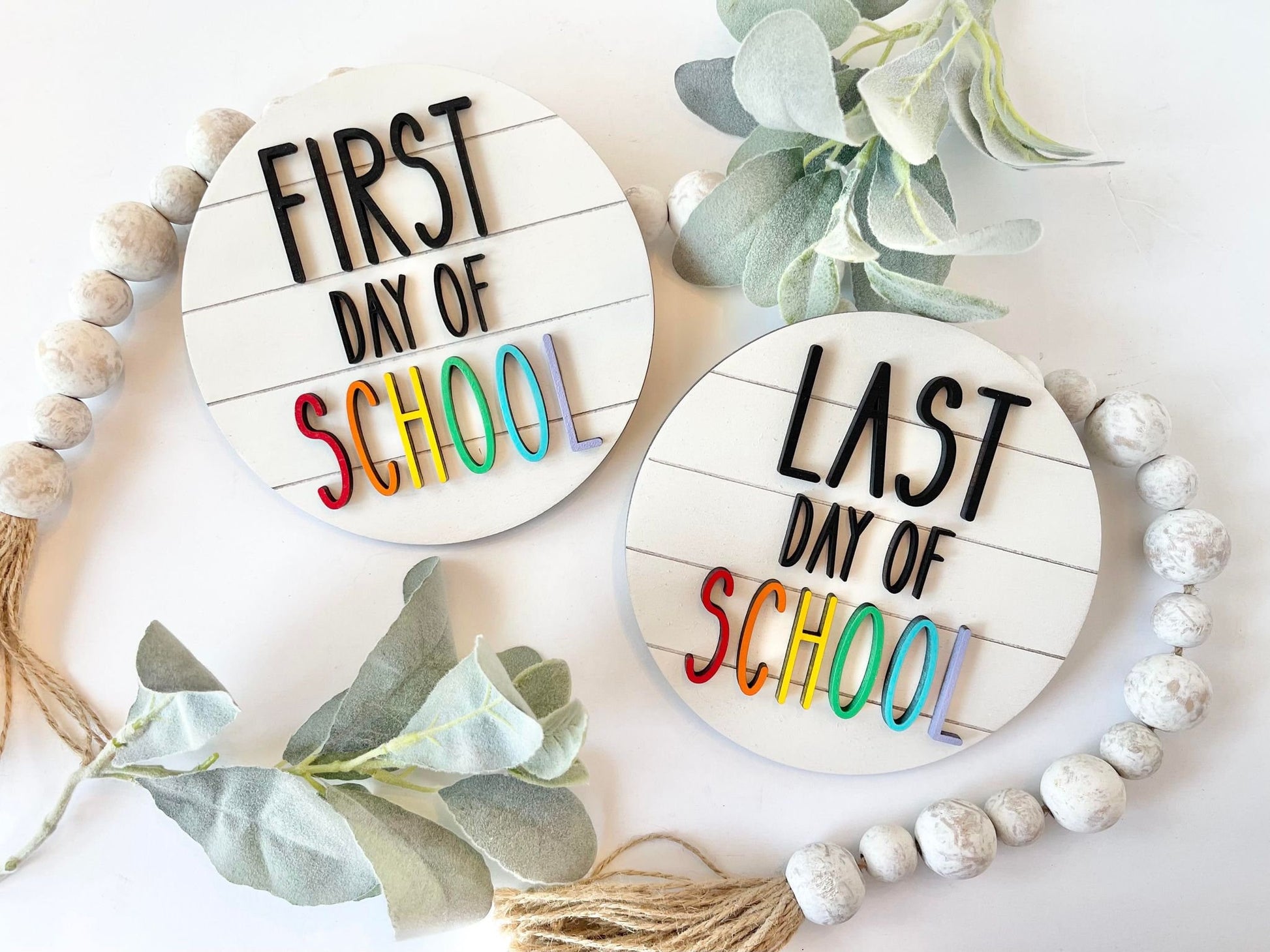 First or Last Day of School Shiplap Signs - Kids First Day of School Sign - School Photos - Back to School Signs - First and Last day Signs