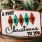 Retro Christmas Signs - A Very Merry Christmas do you - Retro Christmas Decor - Retro Christmas Handmade Signs - Retro Christmas Tiered Tray