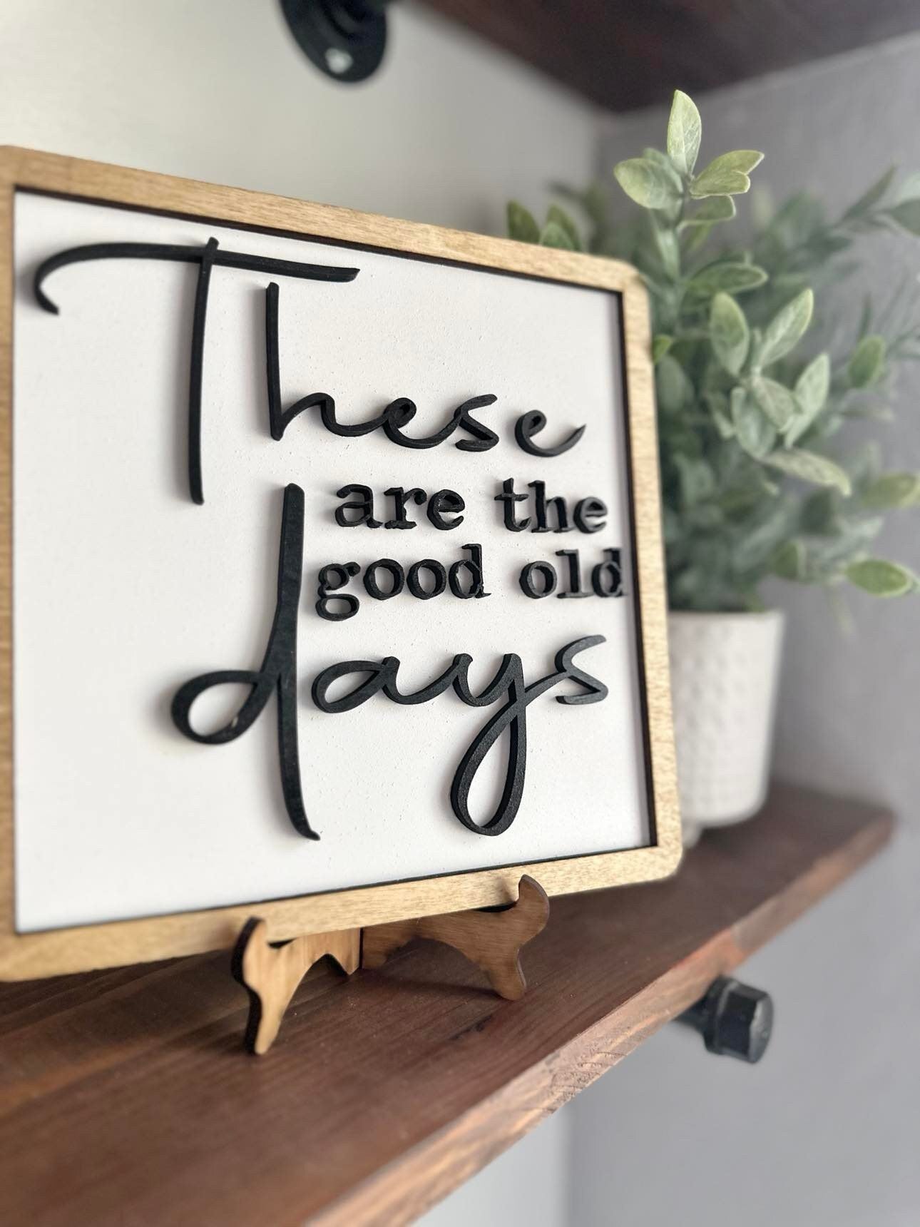 These are the good old days - family farmhouse signs - signs for families - shelf signs for living room - Farmhouse signs - Farmhouse Decor