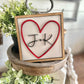 Personalized Initials Heart Sign - Valentines Heart with initials - Tiered Tray Valentines Signs or Shelf Signs - Personalized Valentines