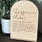 Difference maker - Boho Wood Sign - a thoughtful gift for a leader - gift for a difference maker - gifts for inspirational teacher - coach