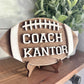 Personalized Desktop Football Coach Sign - Gifts for Football Coach - PE Coach Gift Personalized - Gifts for Coaches - Football Coach