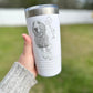 Custom Engraved Dog Portrait Tumbler - Gifts for Dog Moms - Gifts for Dog Dads - Pet Lover Gifts - Gifts for Pet Parents - Dog or Cat Gift