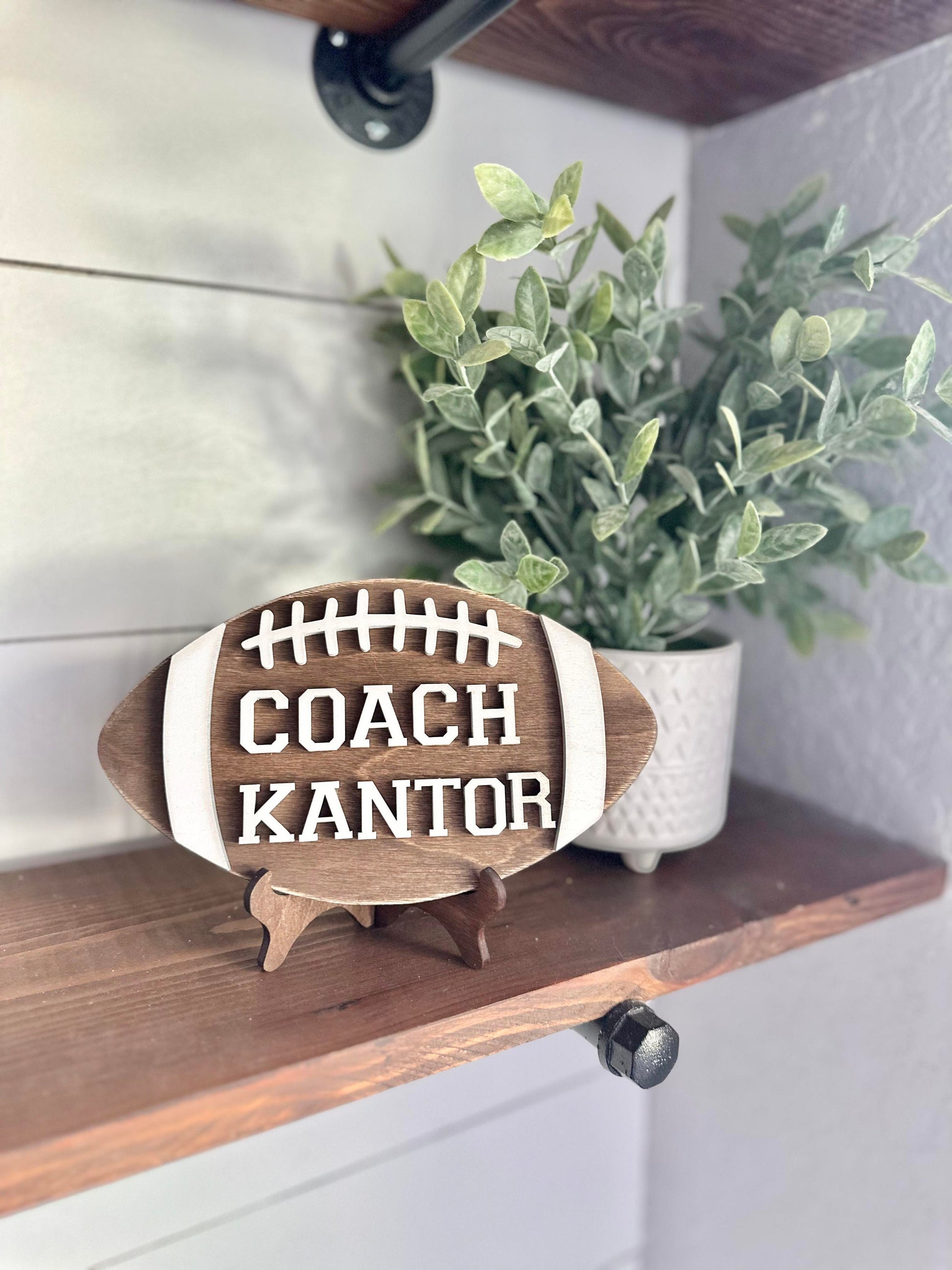 Personalized Desktop Football Coach Sign - Gifts for Football Coach - PE Coach Gift Personalized - Gifts for Coaches - Football Coach