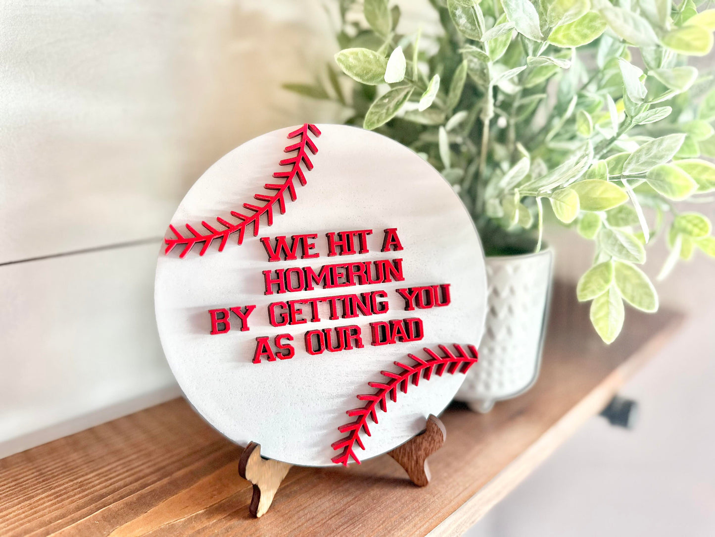 We hit a homerun by getting you as our dad - Gifts for Dads - Baseball Dad Gift - Sports Dad Gift - Gifts for Him - Gifts for Father's Day