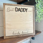 Best Daddy Ever - Hands down! Hand print sign, Personalized Father's day Handprint Sign - Gifts for Dads - Father's day handprint 2024