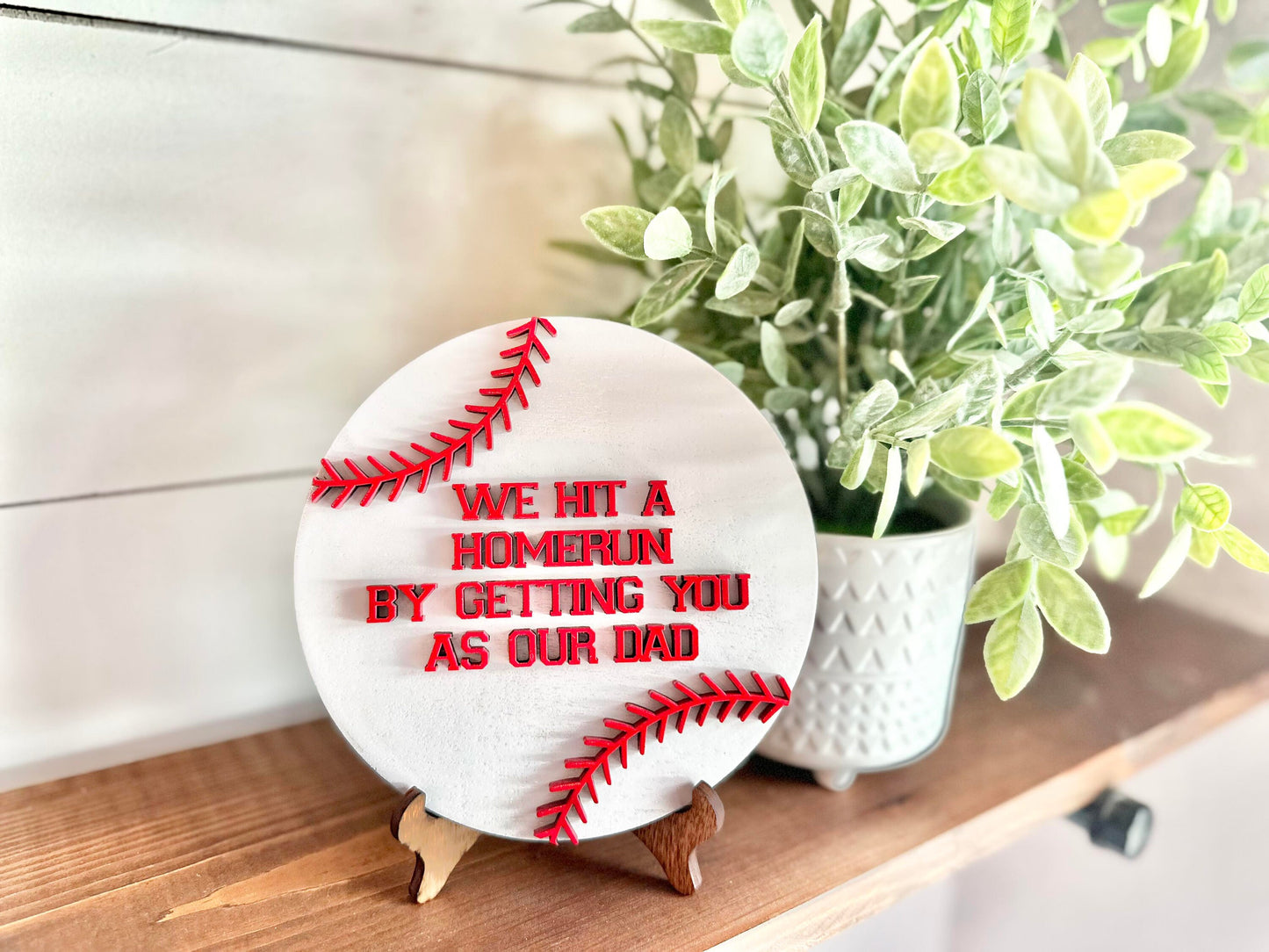 We hit a homerun by getting you as our dad - Gifts for Dads - Baseball Dad Gift - Sports Dad Gift - Gifts for Him - Gifts for Father's Day