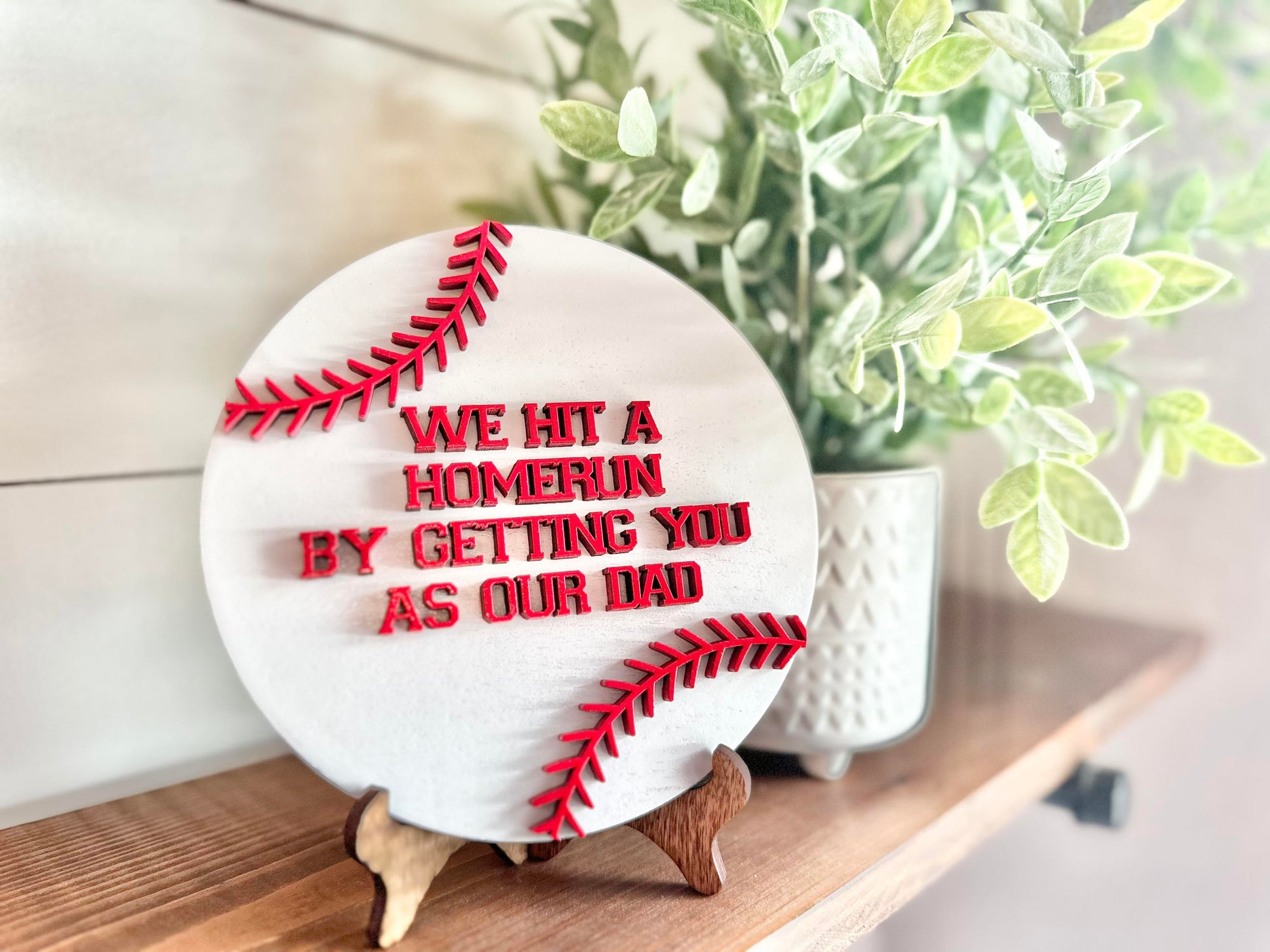 We hit a homerun by getting you as our dad - Gifts for Dads - Baseball Dad Gift - Sports Dad Gift - Gifts for Him - Gifts for Father's Day