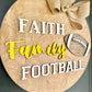 Faith Family Football Door Hanger - Football Door Sign - Football Door Wreath - Football Sign for Front Door