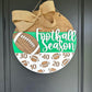 Football Season Door Hanger - Customize with your team colors - Football Door Sign - Football Front Door Sign