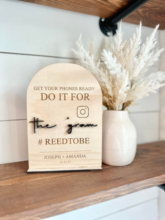 Do it for the gram - Wedding Hashtag Sign - Personalized Wedding Hashtag Sign - Boho Wedding Decor - Custom Wedding Signs