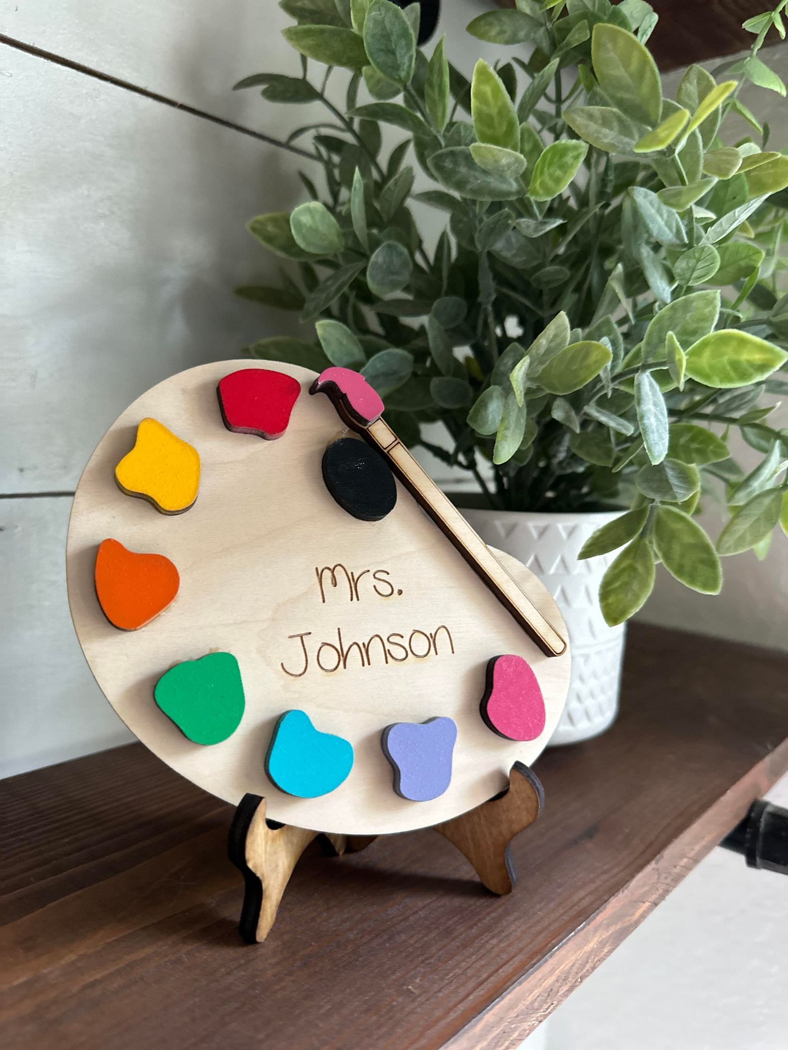 Art Teacher Gift - Personalized Art Teacher Sign - Art teacher desk Decor - Art Graduate Gift - Gifts for Art Teachers - Art Teacher Palette