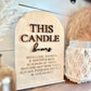 This Candle Burns Memorial Wedding Sign - Wedding Loved ones Sign Boho Wedding Decor - Memorial Candle Wedding Display - Wedding Signs