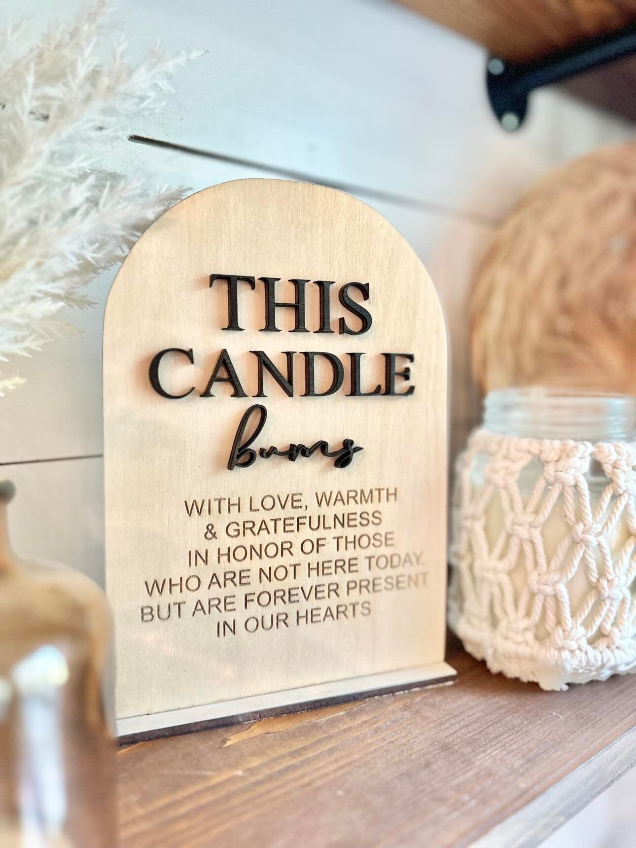 This Candle Burns Memorial Wedding Sign - Wedding Loved ones Sign Boho Wedding Decor - Memorial Candle Wedding Display - Wedding Signs