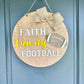 Faith Family Football Door Hanger - Football Door Sign - Football Door Wreath - Football Sign for Front Door