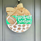 Football Season Door Hanger - Customize with your team colors - Football Door Sign - Football Front Door Sign