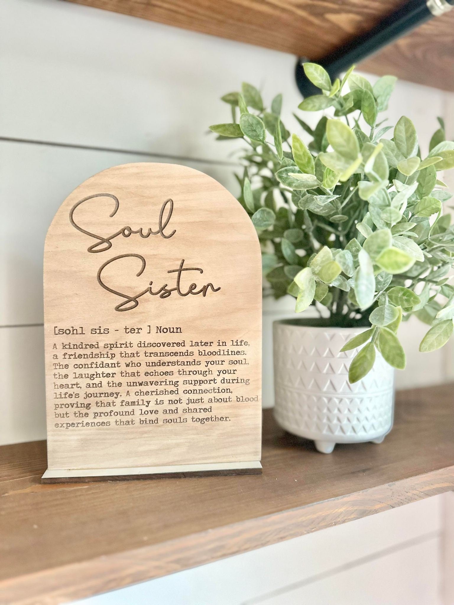 Soul Sister Definition Sign - Boho Wood Sign - a thoughtful gift for Friends - Meaningful Gift for Soul Sister - Soul Sister Signs