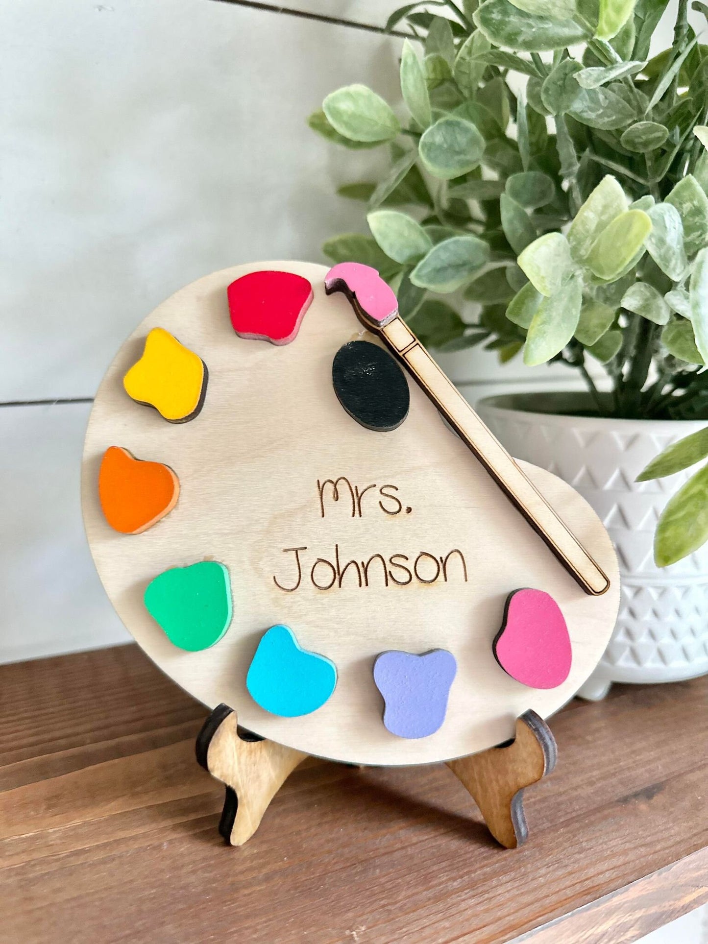 Art Teacher Gift - Personalized Art Teacher Sign - Art teacher desk Decor - Art Graduate Gift - Gifts for Art Teachers - Art Teacher Palette