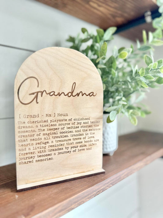 Grandma Definition Sign - Gifts for Grandma - Sign for Grandma - Grandma Definition shelf Sign - Grandma Christmas Gift - Birthday Gift