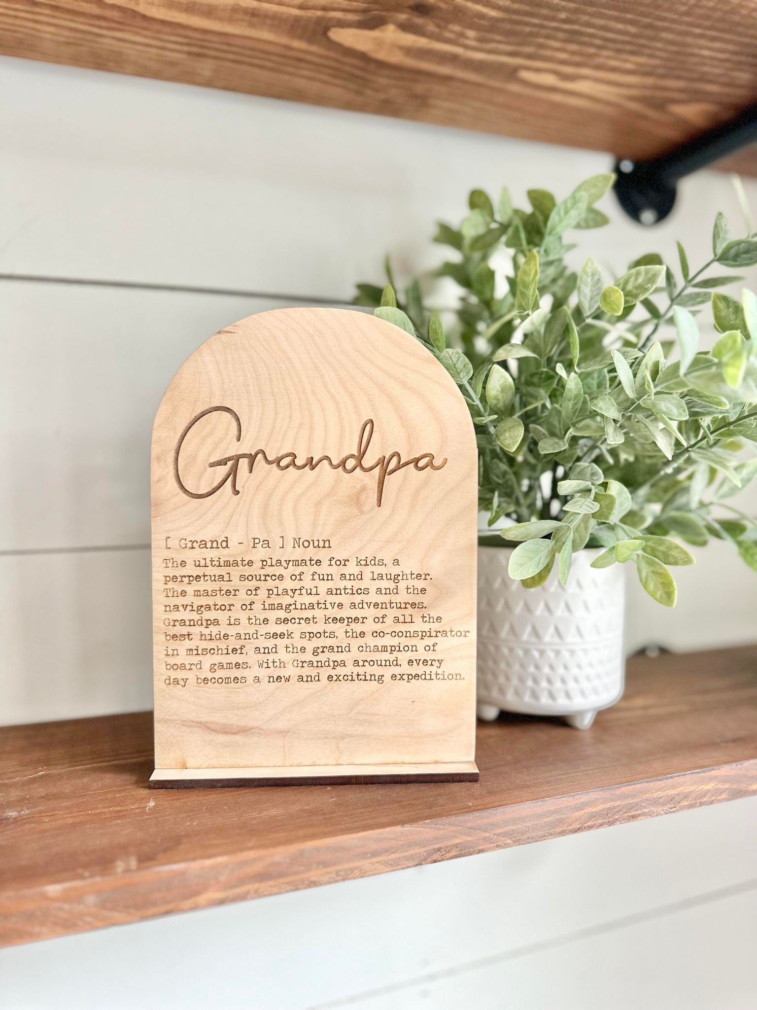 Grandpa Definition Sign - Gifts for Granpma - Sign for Grandpa - Grandpa Definition shelf Sign - Grandpa Christmas Gift - Birthday Gift