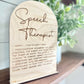 Speech Therapist - Boho Wood Sign - a thoughtful gift for a Speech Therapist - gifts for SLP, Speech Language Pathologist Gift