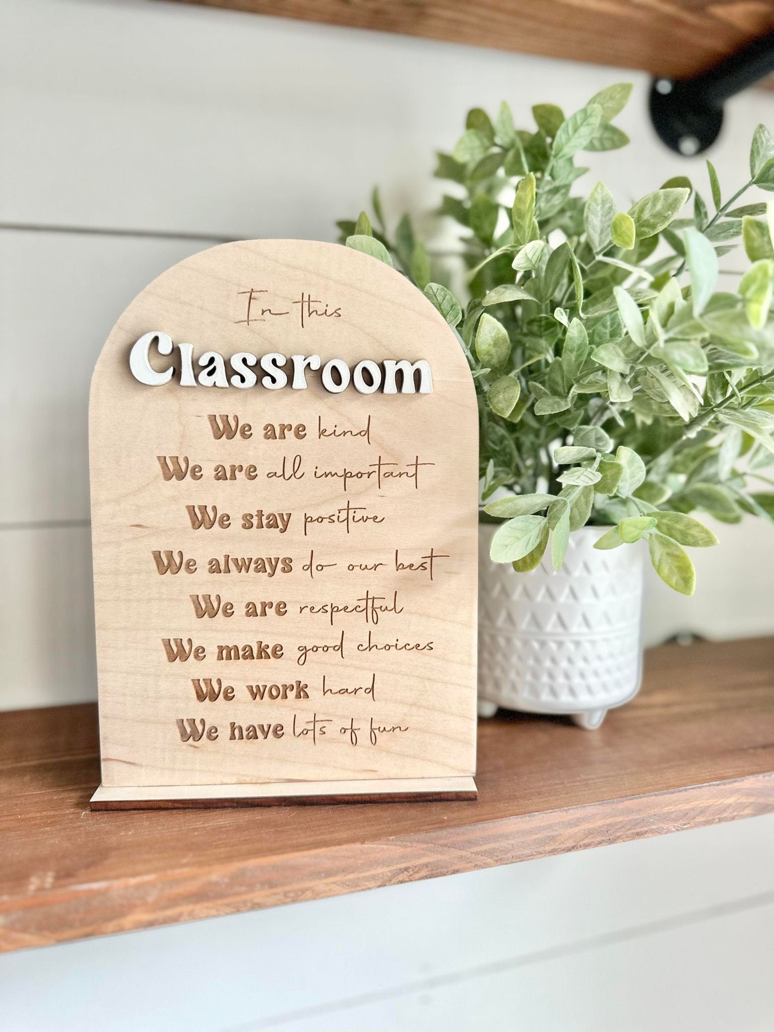 Affirmation board for Classroom - In our Classroom Affirmation Sign - Positive Affirmations for Kids - Affirmations for Teachers - Teacher