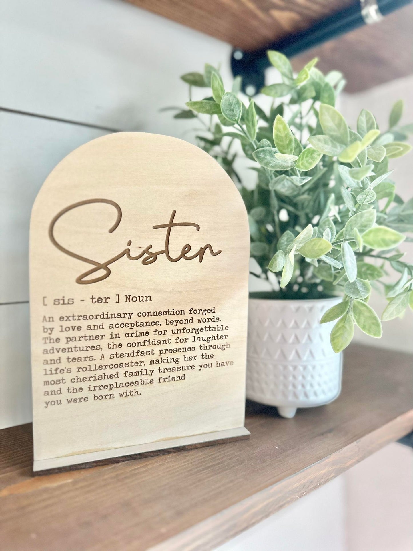 Sister Definition Sign - Gifts for Sisters - Sister Signs - Sister Christmas Sign - Meaningful Sister Gift - Boho Sister Sign - Boho Sister